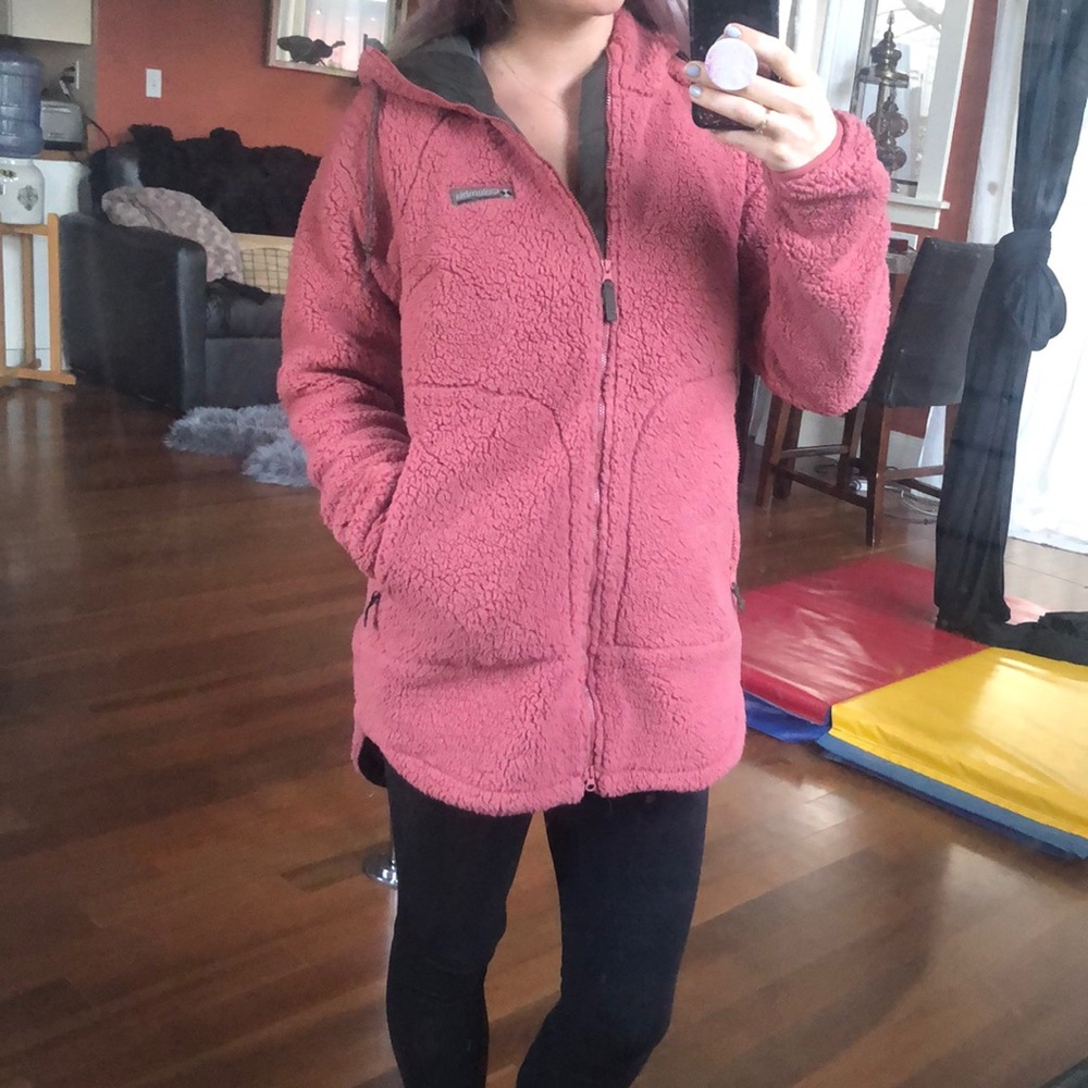 Columbia Sportswear Long Fleece Hoodie Peach
